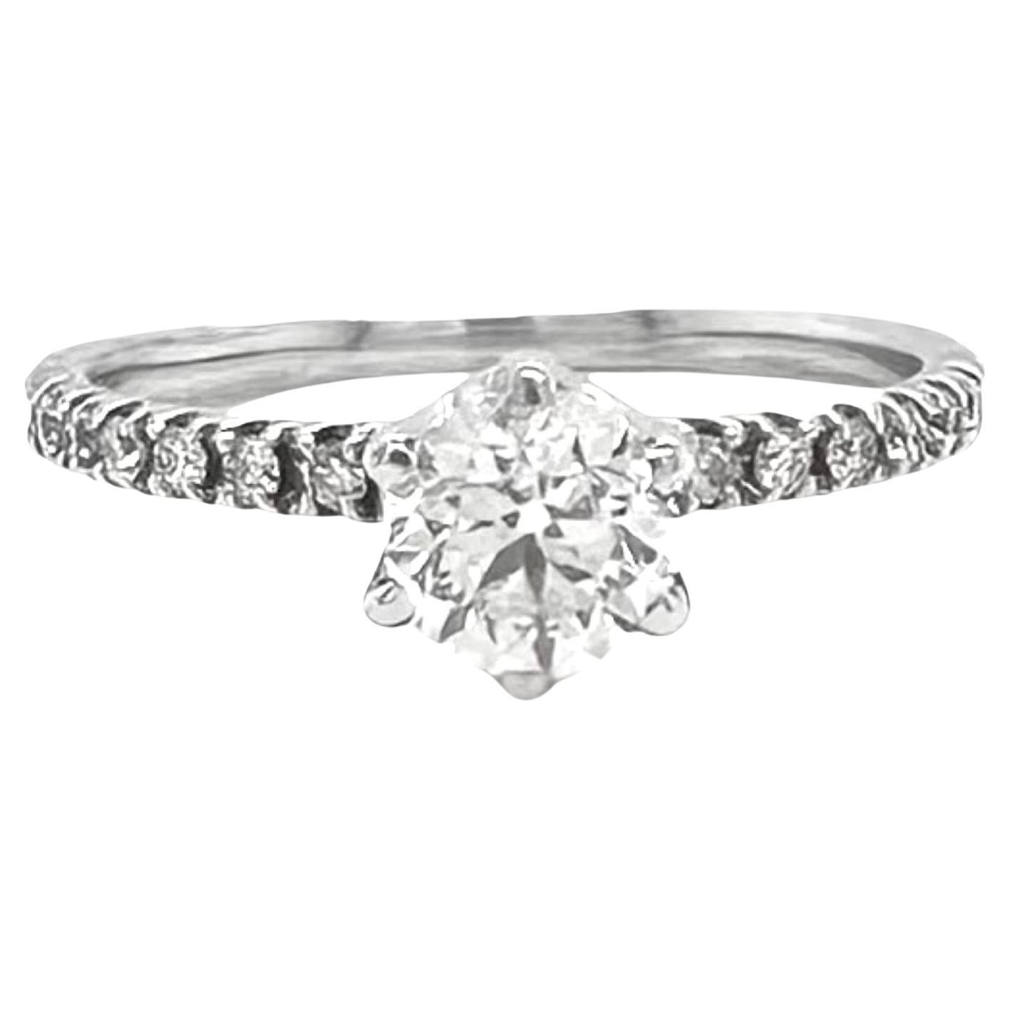 GIA 0.5 Carat Solitaire Diamond Engagement Ring For Sale