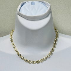 GIA 0.60 Carat Each Multi-shape Diamond Bezel Necklace in 18K Yellow Gold