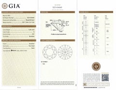 GIA 0.65 Carat Certifed Round Diamond Ring