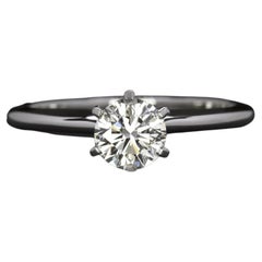 GIA 0.65 Carat Certifed Round Diamond Ring
