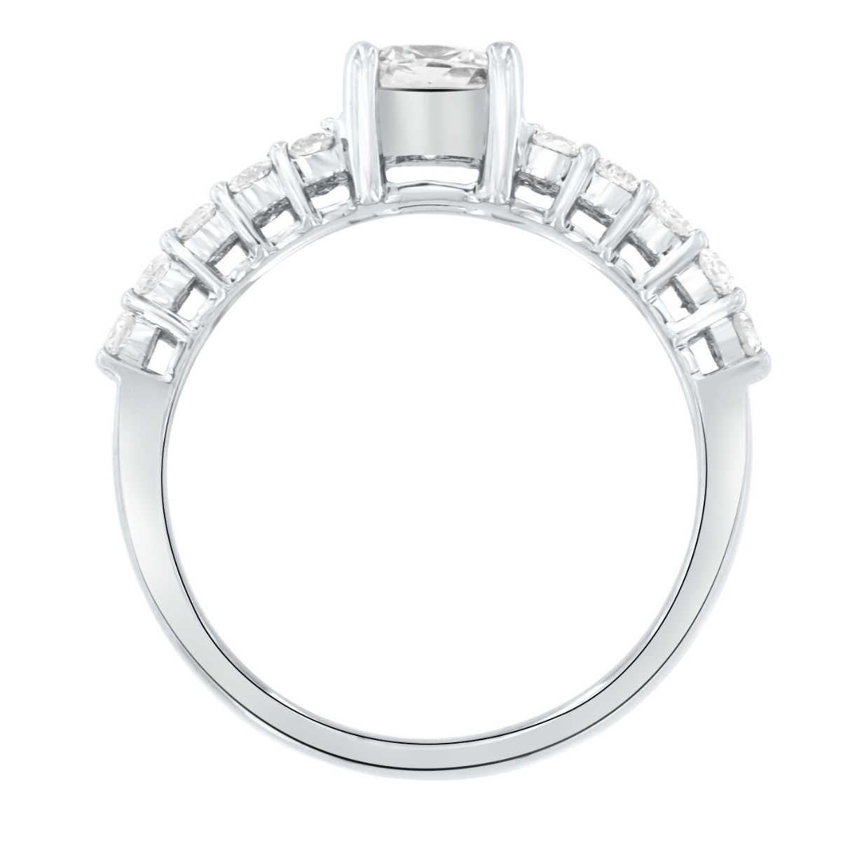 Women's GIA 0.65 Cushion 18K Gold Cushion Cut Natural Diamond Split Shank Ring For Sale