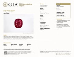 Rubis « Pigeon Blood » de Birmanie non traité, certifié GIA, 0,67 ct (5,62 x 4,88 x 2,34 mm)