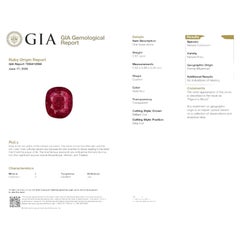 Rubis « Pigeon Blood » de Birmanie non traité, certifié GIA, 0,67 ct (5,62 x 4,88 x 2,34 mm)