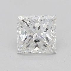 GIA 0.7 Carat Princess Square & Pear Triple Halo 18K White Gold Diamond Ring