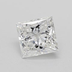 GIA 0.7 Carat Three-Stone Shared Prong Princess 18K White Gold Diamond Ring