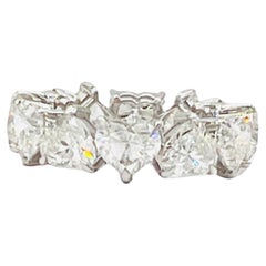 GIA  Anillo de oro blanco de 18 quilates con diamantes blancos de 0,70 quilates cada uno