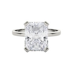 GIA 0,70 Karat Solitär Radiant 4-Kreuz-Korb  Diamantring