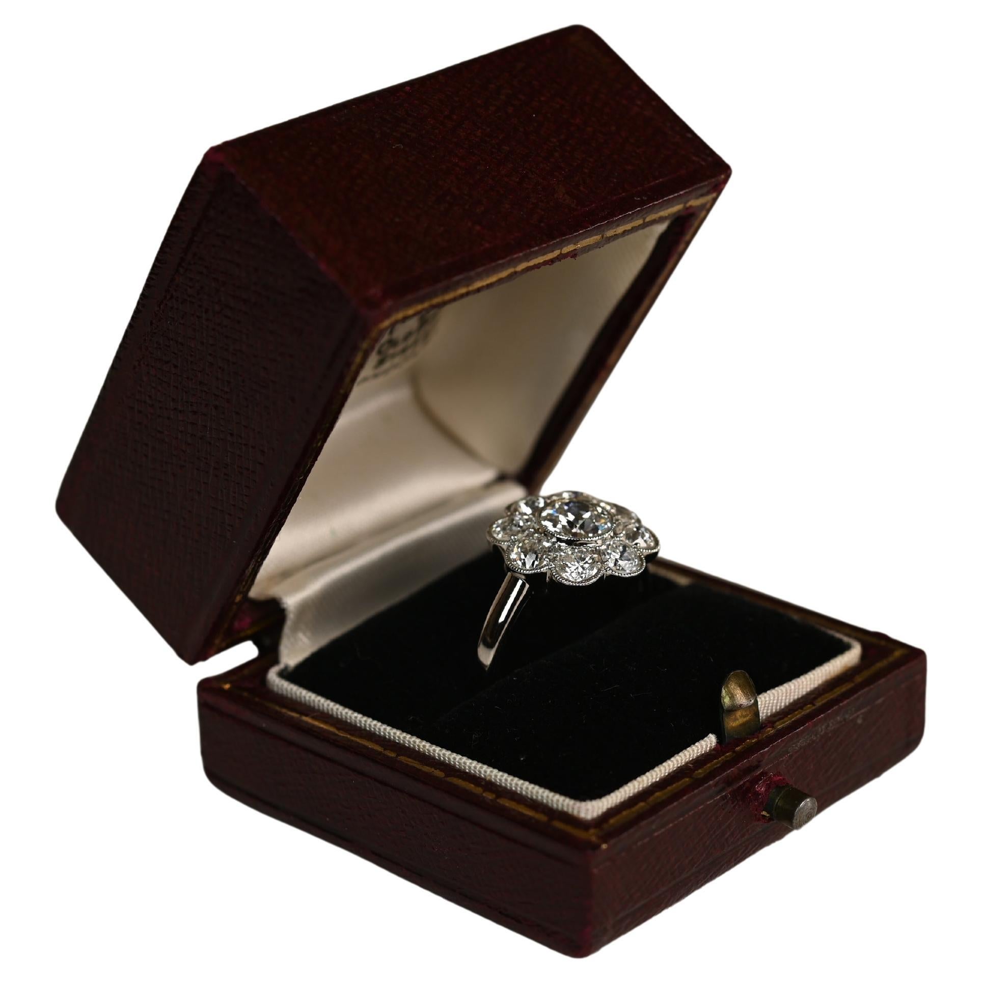 Old European Cut Diamond Halo Engagement Ring (GIA Approx. 0.70-Carats) Platinum