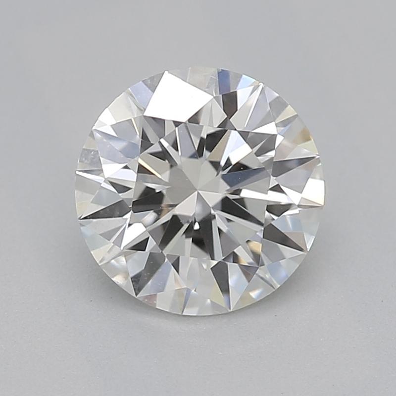 Handcrafted in New York, this stunning diamond ring features a captivating center stone of round design, weighing 0.75 and exhibiting a beautiful H with an impressive clarity rating of VS2. Set in luxurious white gold , this ring reveals a unique