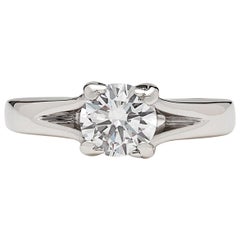 GIA 0.76 Carat D/VS2 Diamond Engagement Ring