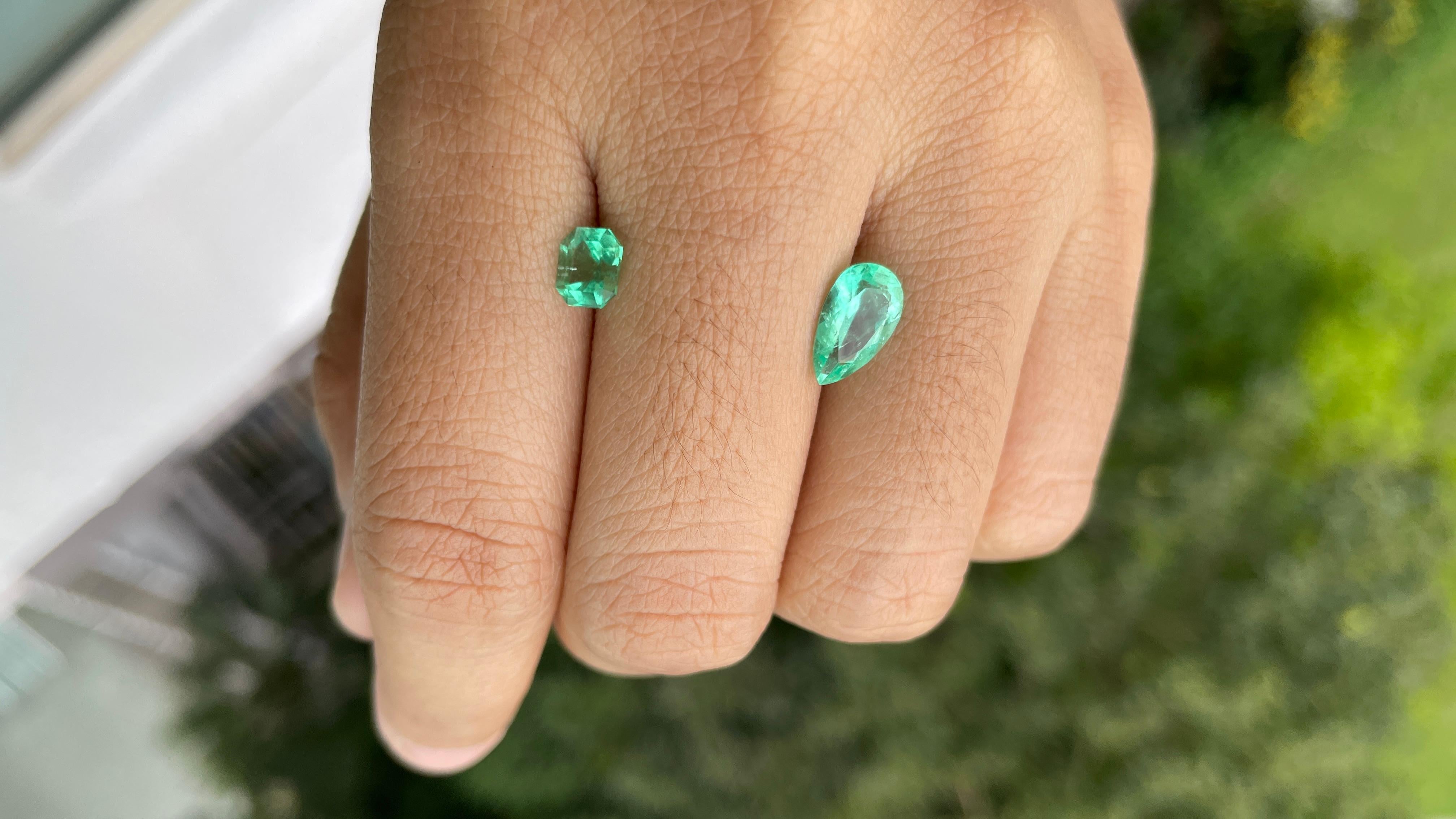 GIA 0.76ct Colombia Muzo Emerald -Minor Clarity Enhanced (F1) -(5.90x5.13 x4.1mm) en vente 4