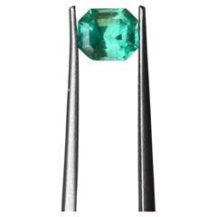 GIA 0,76ct Muzo Emerald Colombia -Minor Clarity Enhanced (F1) -(5.90x5.13 x4.1mm)
