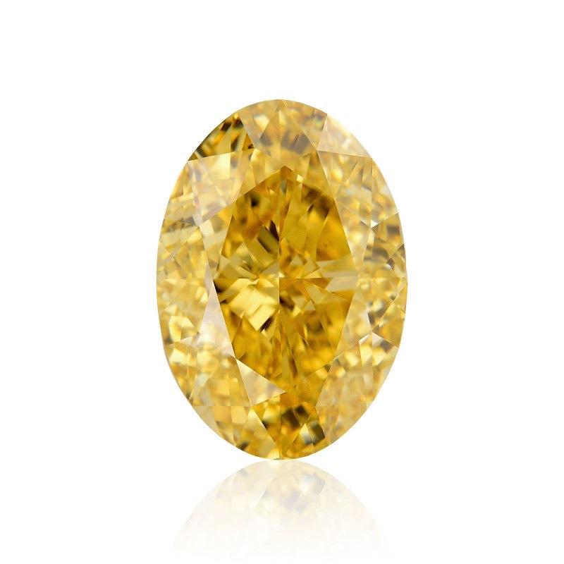 GIA 0.77CT Fancy Deep Brownish Yellow SI1 Diamant libre de taille ovale Bon état - En vente à New York, NY