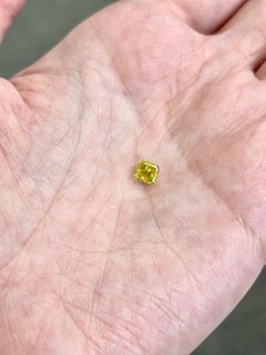 GIA 0.78 Carat Fancy Vivid Yellow Radiant Loose Diamond