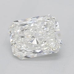 GIA 0.7ct Radiant Round & Baguette Channel Band Bague diamant en or jaune 18K