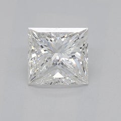 GIA 0.8 Carat Princess Solitaire Modern 4-Prong  Diamond Ring