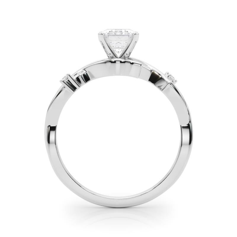 GIA 0,80 Carati Emerald Vine Band Anello di diamanti in oro bianco 18K ispirato alla Nature In condizioni Nuovo in vendita a New York, NY