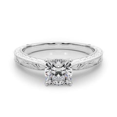 GIA 0.80ct Cushion Classic Solitaire Antique Gravé Bague diamant