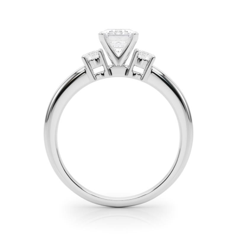 GIA 0,80ct Emerald 3-Stone Passato, presente e futuro  Anello con diamante In condizioni Nuovo in vendita a New York, NY