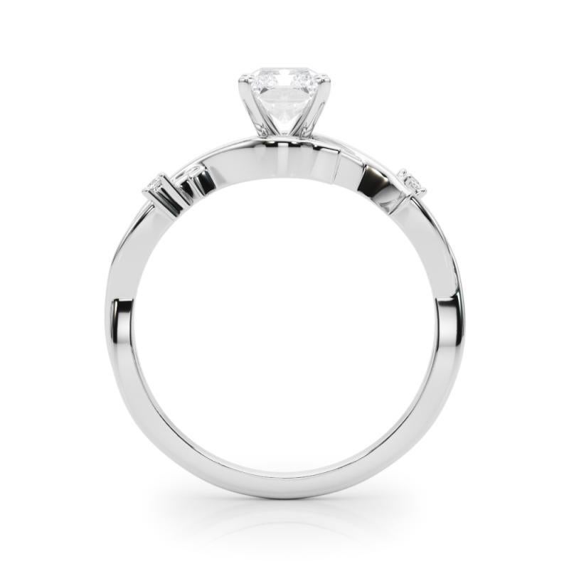 GIA 0,9 Carati Radiant Vine Band Anello con diamanti in oro bianco 18K ispirato alla Nature In condizioni Nuovo in vendita a New York, NY