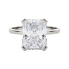 GIA 0,9 Carati Solitario Radiante 4-Prong Cestino  Anello con diamante