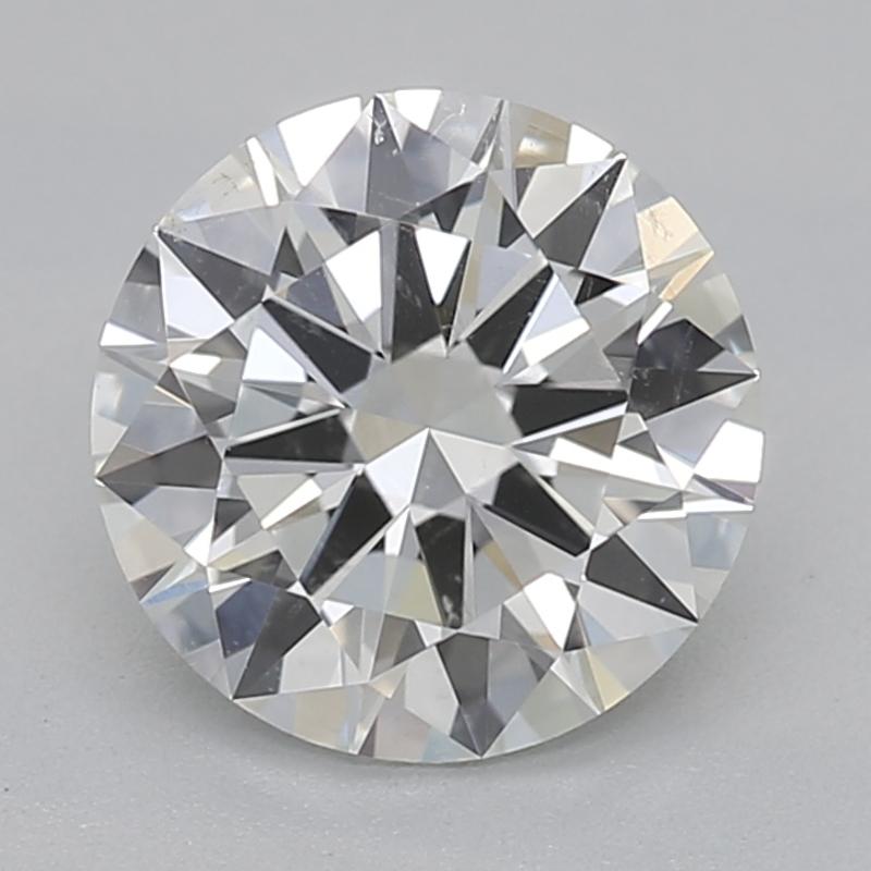 Handcrafted in New York, this stunning diamond ring features a captivating centerpiece with a GIA-certified 0.90 round diamond, masterfully set in a luxurious yellow gold four-prong setting. The exquisite H and SI1 of the center stone ensure a