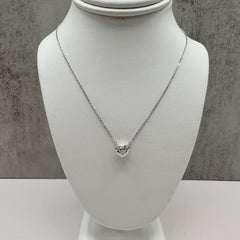 GIA 0.90ct Collar de Diamantes Corazón 14K Oro Blanco J VS1