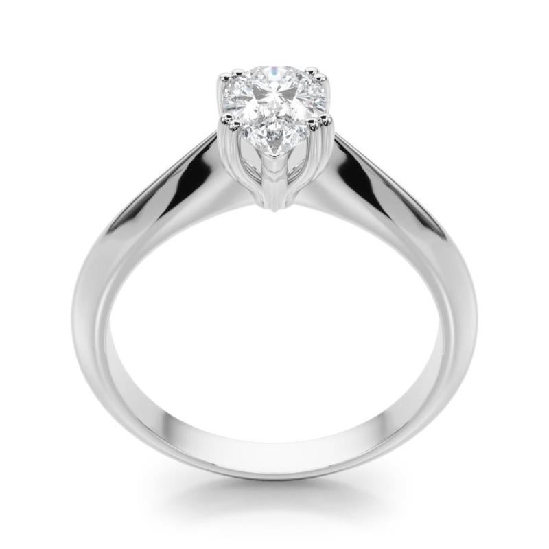 GIA 0.90ct Solitario Pera Doble Garra Catedral  Anillo de diamantes en venta 1