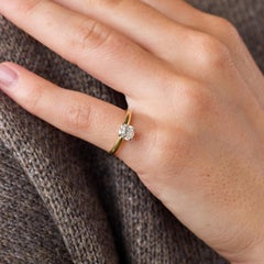 GIA 0.91 carat old mine cut diamond 14k yellow gold solitaire engagement ring