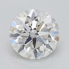 GIA 0.91ct Round Solitaire Futuristic Chevron  Diamond Ring