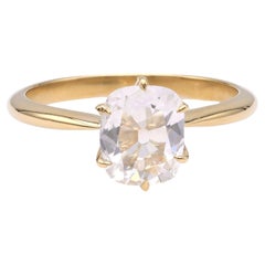 GIA 0.92 Carat Diamond Yellow Gold Solitaire Engagement Ring