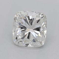 GIA 0.94ct Cushion Square Halo Filigree Flower Pave White Gold Diamond Ring