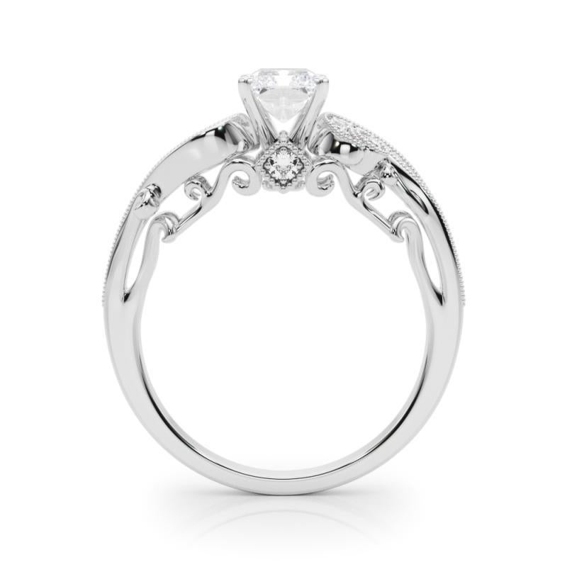 GIA 0.96 Karat Strahlender Drei-Stein-Bypass in geschwungener Form  Diamantring im Zustand „Neu“ im Angebot in New York, NY