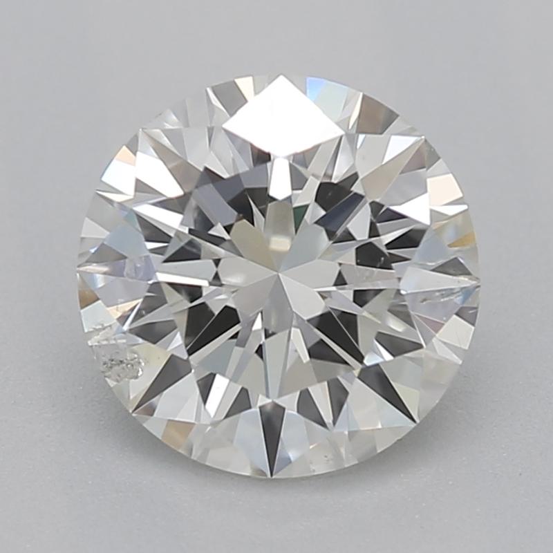 Realizzato con una squisita attenzione ai dettagli, questo splendido anello con diamante presenta un'affascinante pietra centrale rotonda di 0,97, che irradia eleganza con il suo grado H e I1. Il diamante centrale è tenuto graziosamente in posizione