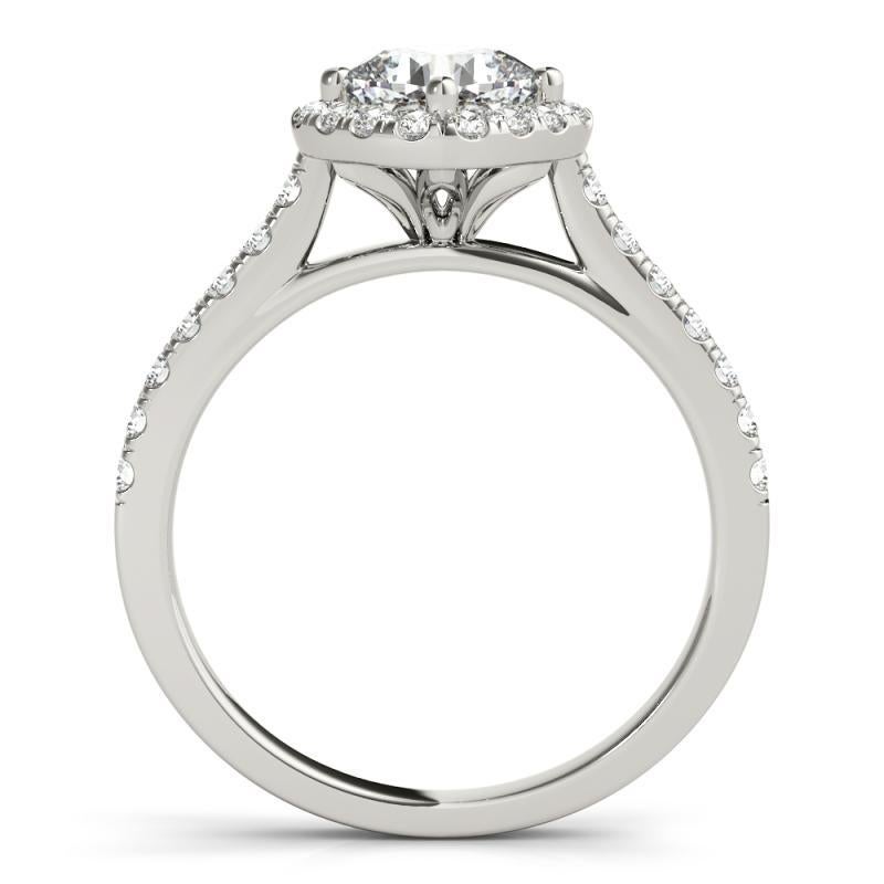 Taglio cuscino GIA 0,97ct Cuscino Quadrato Halo Filigrana Fiore Pave Anello di Diamanti in vendita