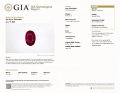 Rubis « Pigeon Blood » de Birmanie non chauffé, certifié GIA, 0,97 ct (7,23 x 4,86 x 2,62 mm)
