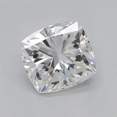 GIA 0.9ct Cushion Three-Stone Tapered Baguette 18K White Gold Diamond Ring