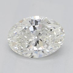 GIA Anillo de diamantes de oro blanco de 18 quilates con solitario oval de 0,9 quilates y banda cuadrada retorcida