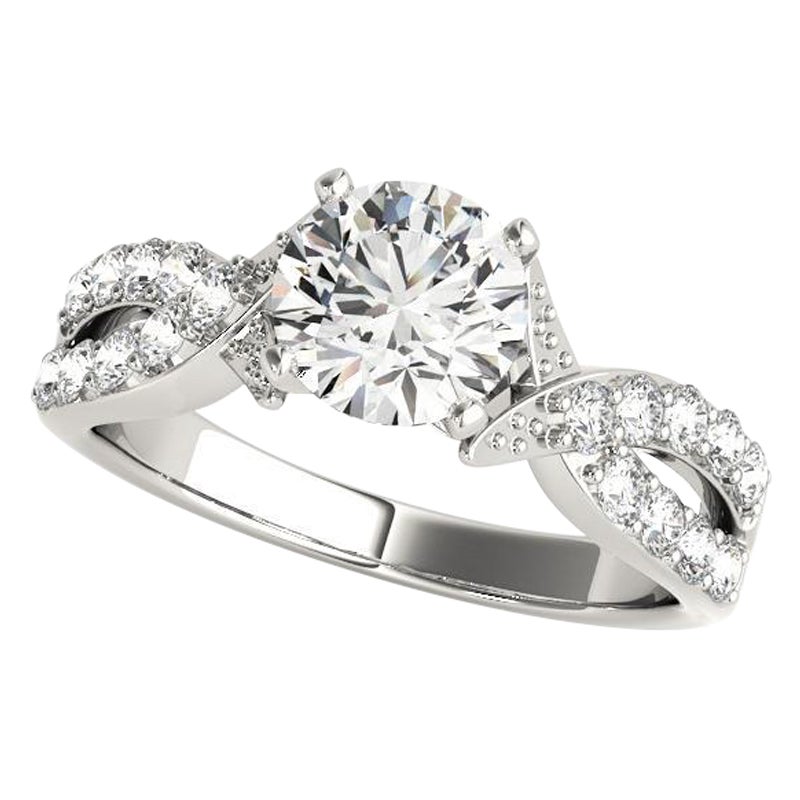GIA 0.9ct Solitario rotondo Infinity Crossover  Anello con diamante