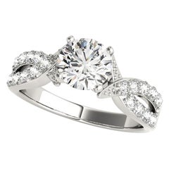 GIA 0.9ct Round Solitaire Infinity Crossover  Diamond Ring