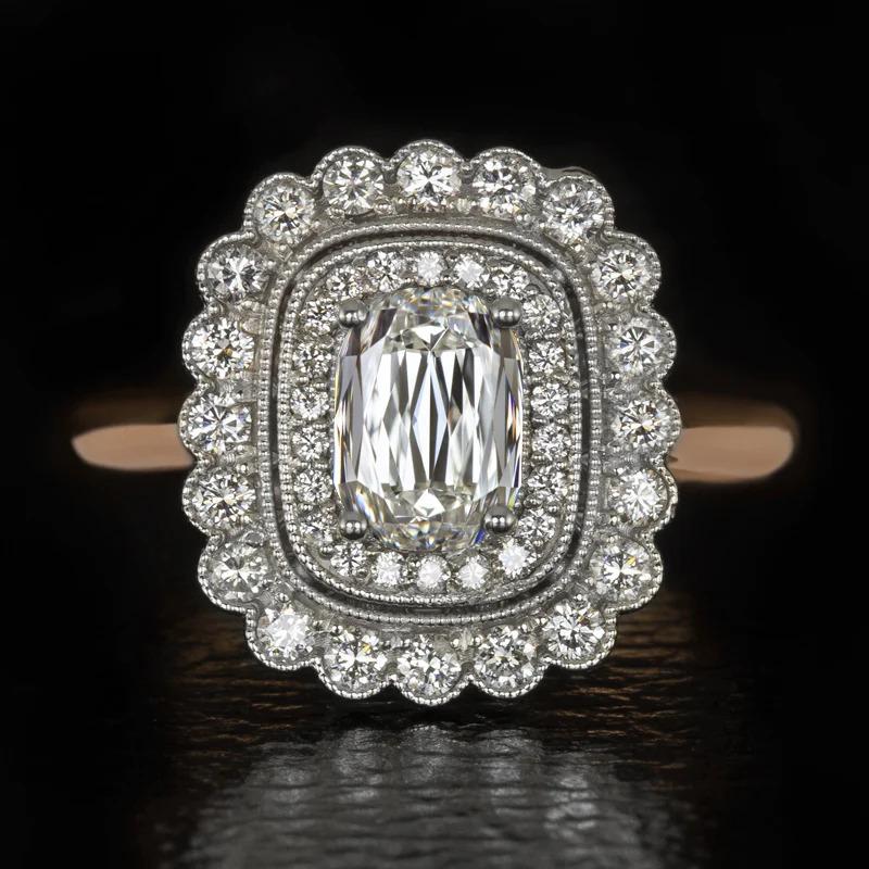 Taille ronde Bague en diamant brillant certifié GIA de 1 carat en vente