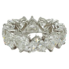 GIA Anillo de oro blanco de 18 quilates con diamantes blancos de 1 quilate cada uno