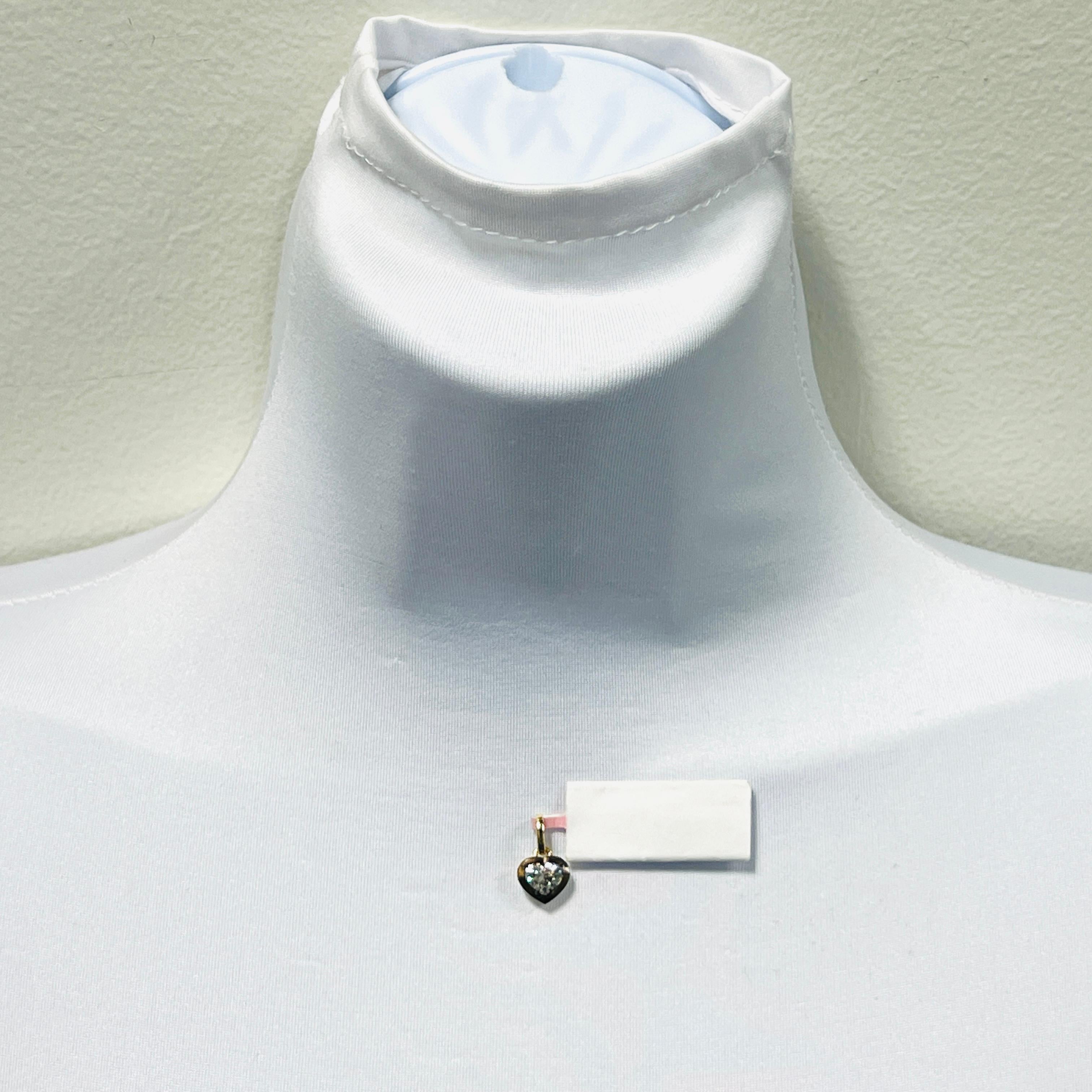 Taille cœur GIA Pendentif en rhodium noir et or jaune 18 carats avec diamant en forme de cœur de 1 carat en vente