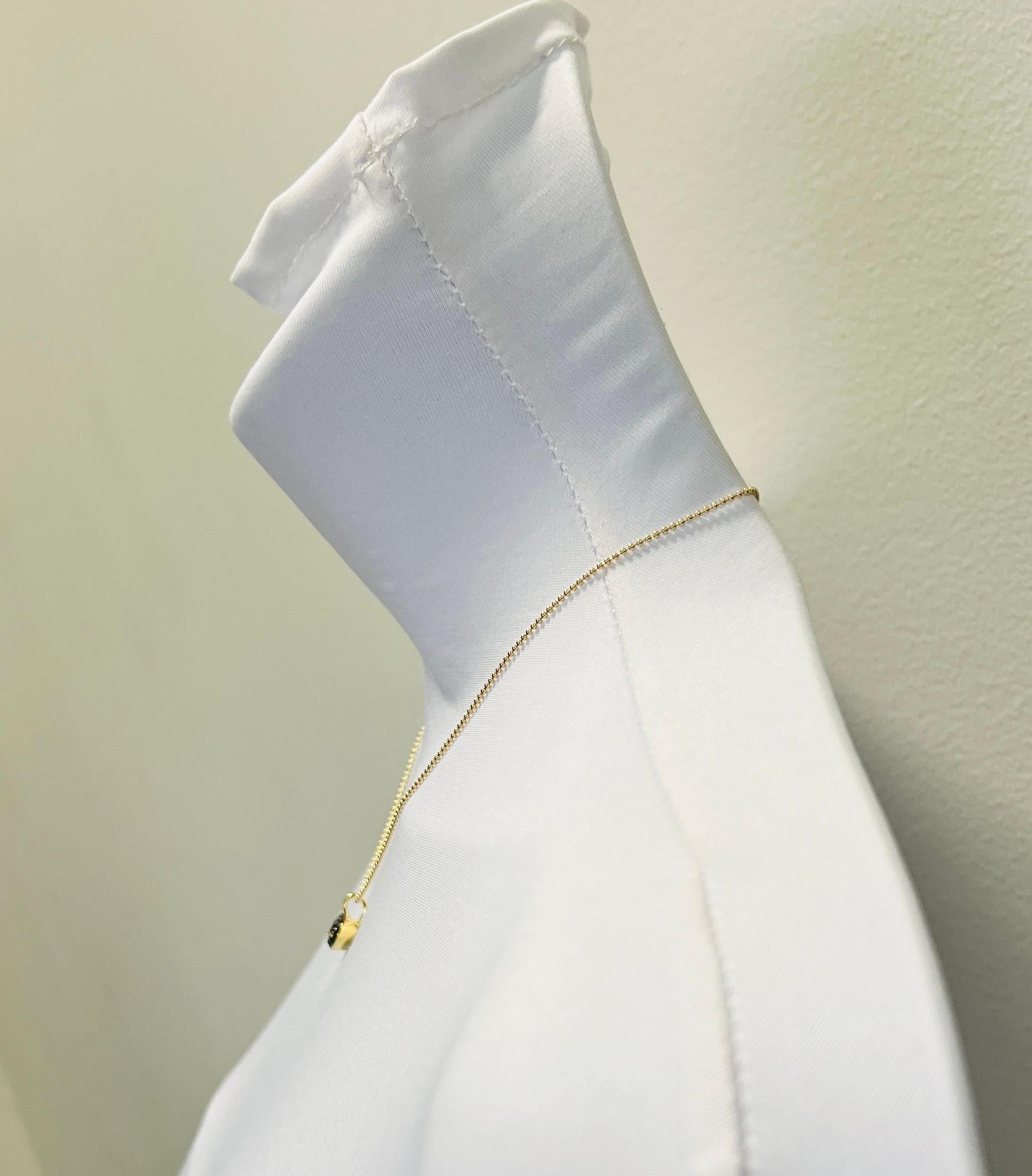 GIA Collana con ciondolo a forma di cuore di diamante da 1 carato in oro giallo 18 carati e rodio nero In condizioni Nuovo in vendita a Los Angeles, CA