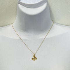 GIA 1 Carat Marquise Diamond East West Pendant Necklace in 18K Yellow Gold