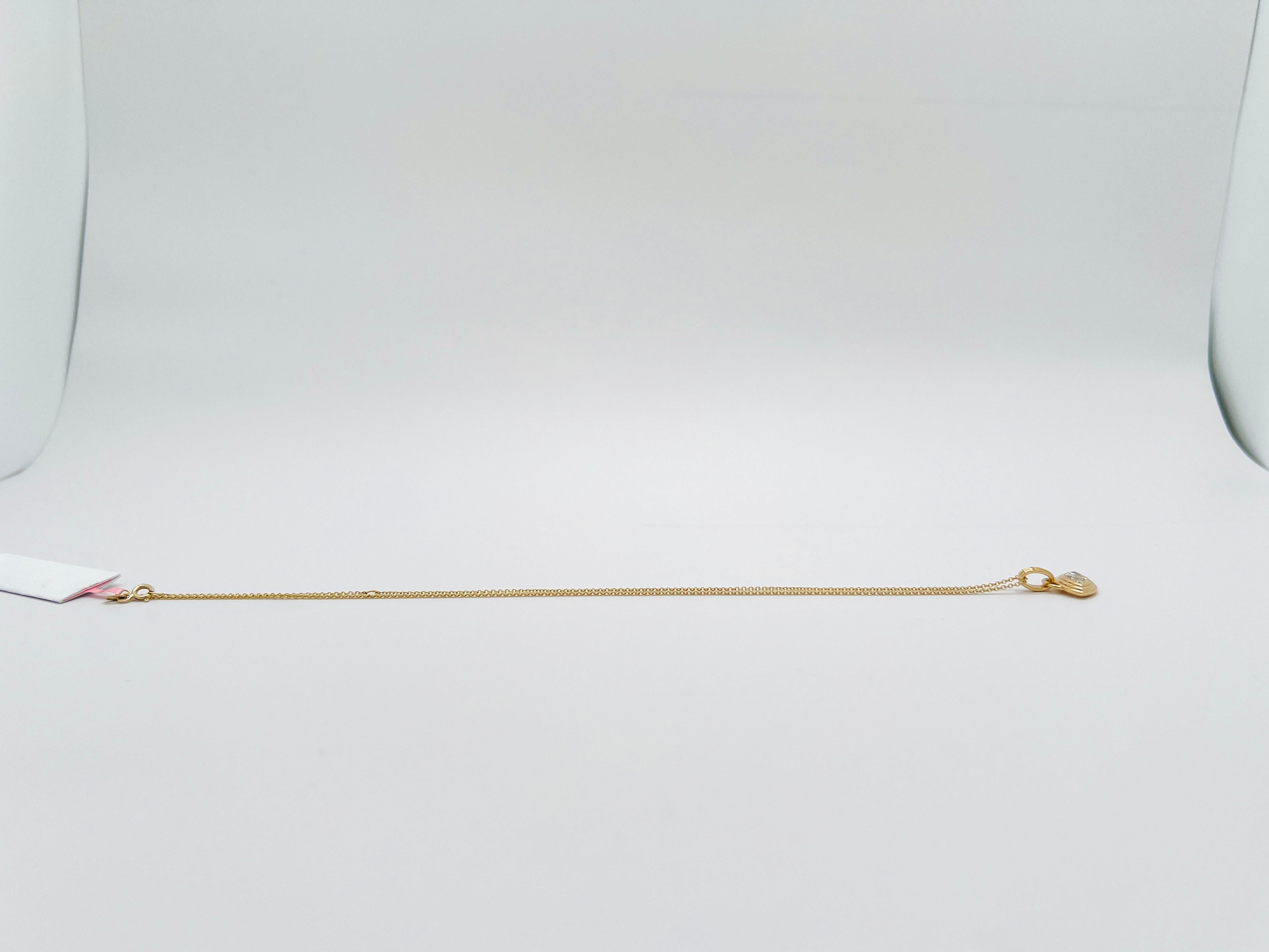 GIA Collar Colgante Oriente-Occidente con Diamante Marquesa de 1 Quilate en Oro Amarillo de 18 K en Nuevo estado para la venta en Los Angeles, CA