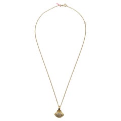 GIA Collar Colgante Oriente-Occidente con Diamante Marquesa de 1 Quilate en Oro Amarillo de 18 K