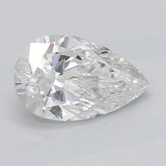 GIA 1 Carat Pear Vintage Milgrain Channel  Diamond Ring