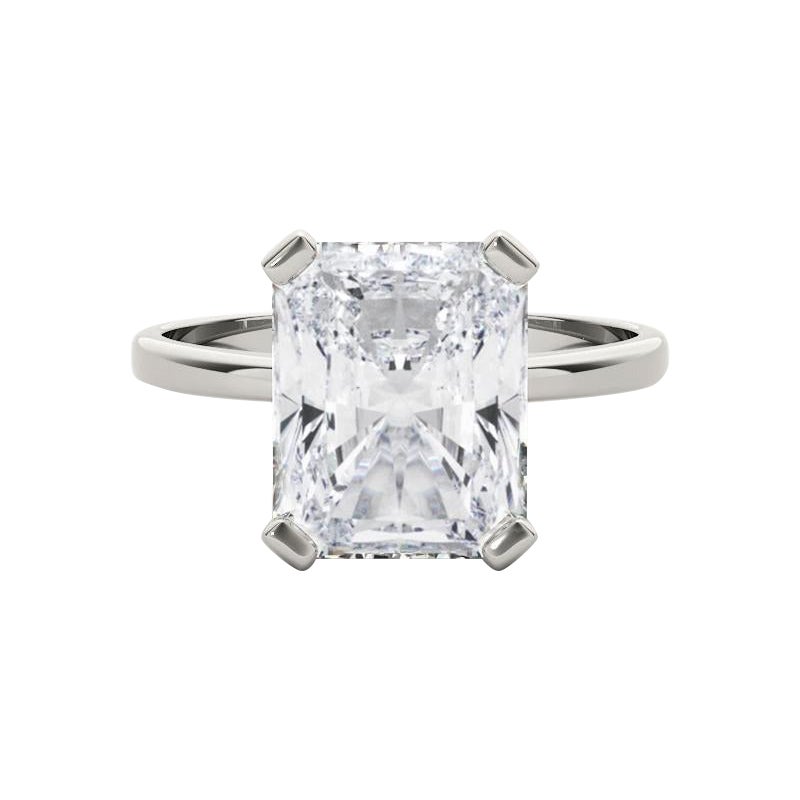 GIA 1 Carat Radiant Solitaire Basket 4-Prong  Anello con diamante