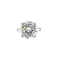 GIA 10.01ct Natural Round Cut Diamond Engagement Ring in Platinum VS2 Clarity